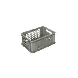 stackable container COMFORT LINE Euronorm HDPE grey smooth bottom perforated walls 16 ltr | 400 mm x 300 mm H 170 mm product photo