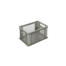 stackable container COMFORT LINE Euronorm HDPE grey smooth bottom perforated walls 21 ltr | 400 mm x 300 mm H 220 mm product photo