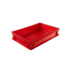 stackable container COMFORT LINE H 120 mm HDPE red smooth bottom closed product photo