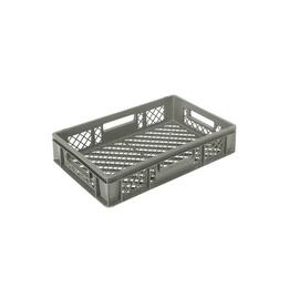 stackable container COMFORT LINE H 120 mm HDPE grey perforated bottom perforated walls product photo