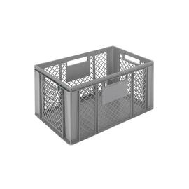 stackable container COMFORT LINE H 320 mm HDPE grey smooth bottom perforated walls product photo