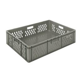 stackable container COMFORT LINE H 210 mm PP grey smooth bottom perforated walls product photo