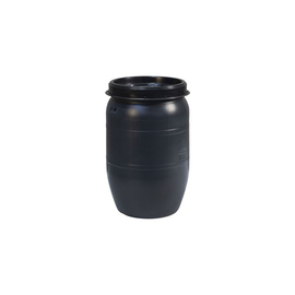 lidded drum HDPE blue black lid 120 ltr  Ø 500 mm  H 800 mm product photo