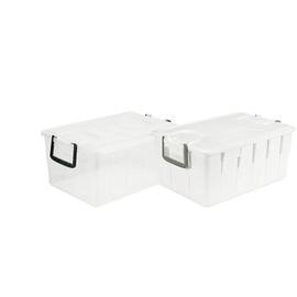 B-STOCK | storage container with lid GASTRO-PLUS  • transparent white  | 40 ltr | 580 mm  x 380 mm  H 256 mm product photo