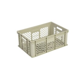 stackable container GOLD LINE H 240 mm HDPE beige extra reinforced bottom perforated walls product photo