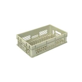 stackable container GOLD LINE H 150 mm HDPE beige extra reinforced bottom | Floor + walls perforated product photo