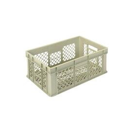stackable container GOLD LINE H 240 mm HDPE beige extra reinforced bottom | Floor + walls perforated product photo