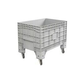 big container 280 ltr PP grey 4 castors | smooth walls product photo