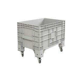 big container 280 ltr PP grey 4 castors  | fixable castors | smooth walls product photo