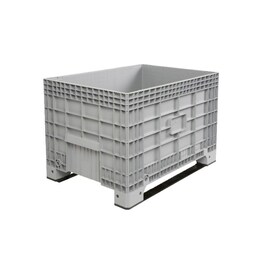 big container 500 ltr PP grey 2 runners | smooth walls product photo