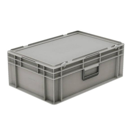 transport container | case box with lid Euronorm grey | 400 mm x 300 mm product photo