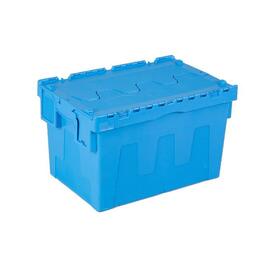 lidded crate Euronorm blue 54 ltr | 600 mm x 400 mm H 315 mm product photo