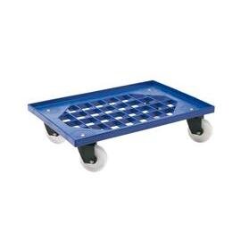carriage blue 4 swivel castors polyamide with floor grid 620 mm  x 420 mm  H 155 mm product photo