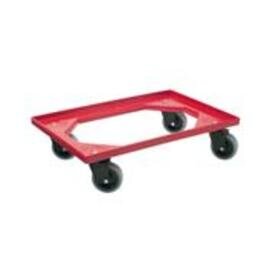 carriage red 4 swivel castors rubber 620 mm  x 420 mm  H 155 mm product photo