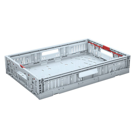 twistlock box | collapsible crate Euronorm grey perforated 23.6 ltr | 600 mm x 400 mm H 118 mm product photo