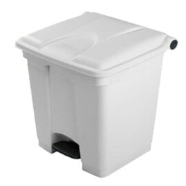 pedal bin 30 ltr plastic white with pedal  L 410 mm  B 398 mm  H 435 mm product photo