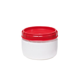 super wide-neck barrel HDPE white red lid 17 ltr  Ø 338 mm  H 250 mm product photo