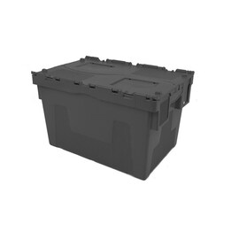lidded crate 67 ltr PP with lid nestable product photo