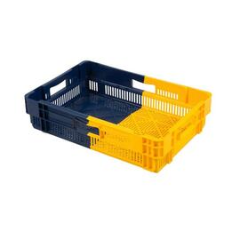 stack and nest container H 147 mm HDPE nestable | Floor + walls perforated product photo