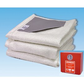 fire blanket with wall container glass fibre fabrics  L 1800 mm  B 1600 mm product photo