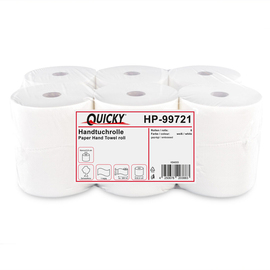 Towel roll with special core QUICKY cellulose 1 ply white product photo