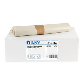 bin bag FUNNY | 60 ltr L 700 mm x 600 mm white product photo