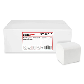 toilet paper SEMYTOP | single sheet | 2 ply bright white | 220 mm x 100 mm product photo