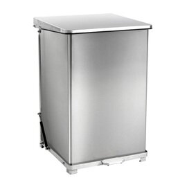 industrial pedal bin 152 ltr stainless steel damping lid with pedal matt fireproof  L 535 mm  B 538 mm  H 780 mm product photo