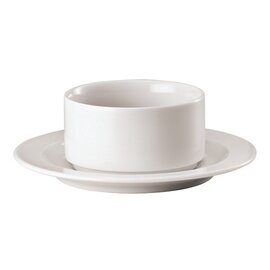 saucer OMNIA 250 ml porcelain white  | with saucer product photo