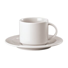 cappuccino cup 220 ml with saucer OMNIA porcelain white product photo