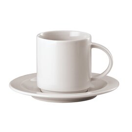 cappuccino cup OMNIA with handle 220 ml porcelain white  H 80 mm product photo