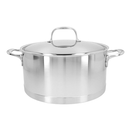 stewing pot 8.4 ltr stainless steel with lid | suitable for induction Ø 280 mm product photo
