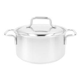 stewing pot 4 ltr stainless steel with lid | suitable for induction | base Ø 200 mm product photo