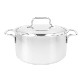 stewing pot 3 ltr stainless steel with lid | suitable for induction | base Ø 180 mm product photo
