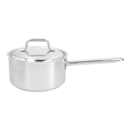 sauepan 1.5 ltr stainless steel with lid | suitable for induction | base Ø 140 mm product photo