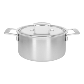 stewing pot 5.2 ltr stainless steel with lid | suitable for induction | base Ø 225 mm product photo