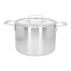 Cooking pot 8 ltr stainless steel with lid | suitable for induction | base Ø 225 mm product photo