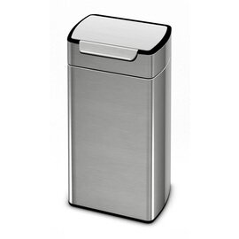waste container 30 ltr stainless steel touch lid matt  L 290 mm  B 340 mm  H 710 mm product photo