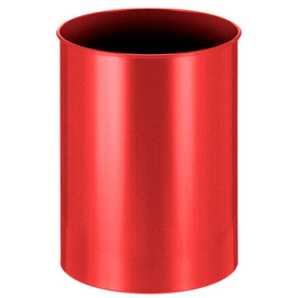 wastepaper basket metal red round 30 ltr H 470 mm product photo