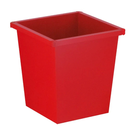 wastepaper basket 27 ltr steel red square H 361 mm product photo