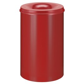 wastepaper basket 110 ltr metal red aperture fire-extinguishing Ø 470 mm  H 720 mm product photo