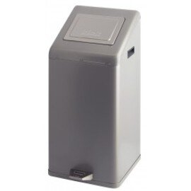 pedal bin Carro-Kick aluminium 50 ltr grey pusht top lid fireproof product photo