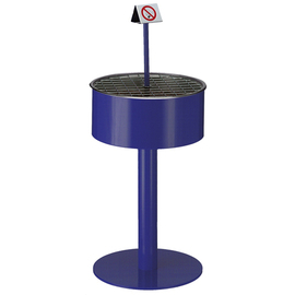 standing ashtray round metal blue Ø 460 mm H 950 mm product photo