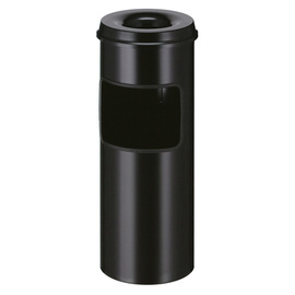 wastepaper basket with ashtray fire-extinguishing black round incl. extinguishing sand product photo