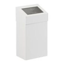waste container 18 ltr aluminium white pusht top lid  L 277 mm  B 170 mm  H 500 mm product photo