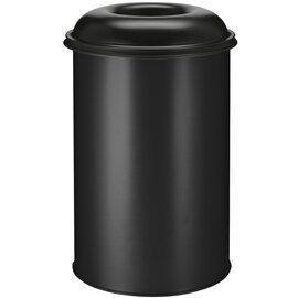 wastepaper basket 200 ltr metal black aperture fire-extinguishing Ø 600 mm  H 950 mm product photo