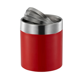 table bin 1.5 ltr with swing lid Fandy stainless steel red Ø 121 mm product photo