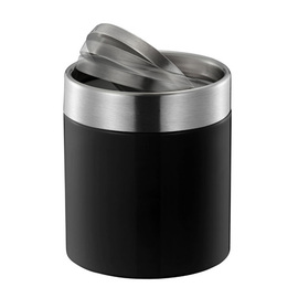 table bin 1.5 ltr with swing lid Fandy stainless steel black Ø 121 mm product photo