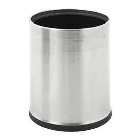 double-walled wastepaper basket 10 ltr stainless steel Ø 225 mm  H 275 mm product photo