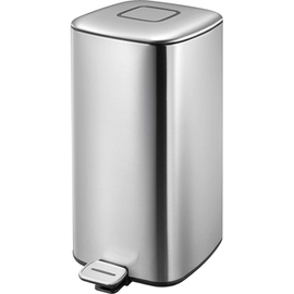 pedal bin Regent 32 ltr square stainless steel matt incl. inner bin product photo